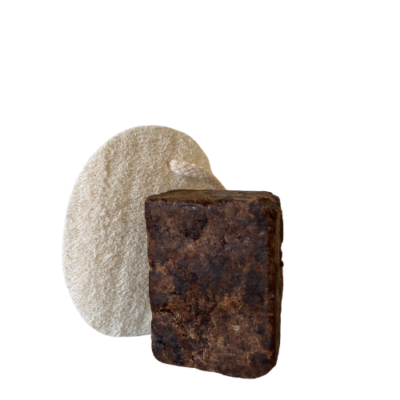 african black soap met loofah spons - urban africa naturals